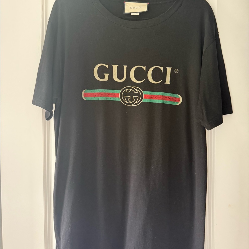Gucci Black Tee with Iconic Logo
